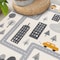 World Rug Gallery Kids Play Road Rug Interactive Cityscape for Cars and Toys Indoor Soft Area Rug 8' x 10' Cream 3014CREAM8X10 - alternate 2